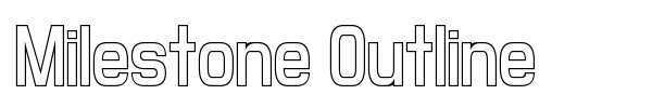 Milestone Outline font preview